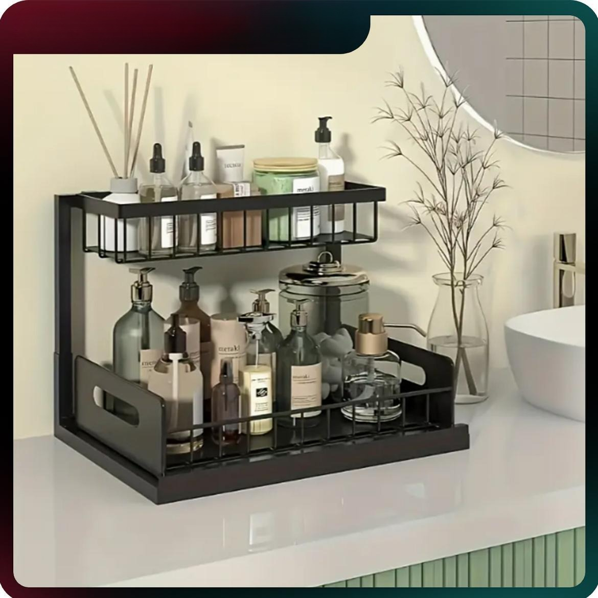 Home Bathroom Organizer - Wytrzymały wysuwany organizer do szafki, metalowy
