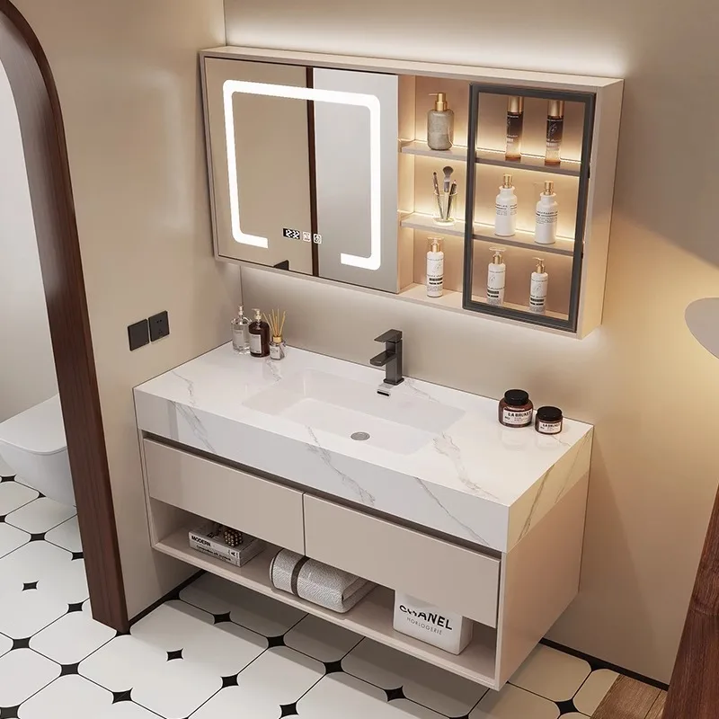 Home Bathroom Vanity Combo - Nowoczesna szafka łazienkowa z ceramiczną umywalką