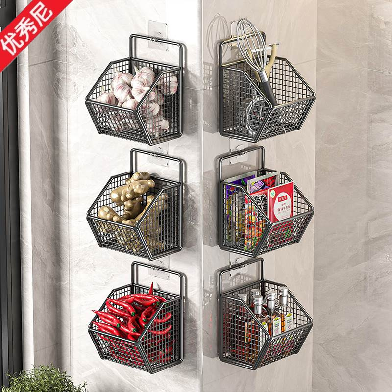 Home Essentials Bathroom Storage - Półka ścienna do kuchni na czosnek,